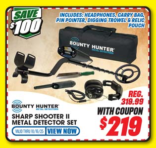 Bounty Hunter Sharp Shooter II Metal Detector Combo
