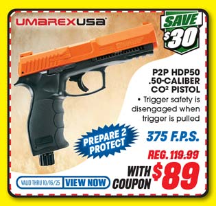 Umarex P2P HDP50 CO2 .50-Caliber Pistol