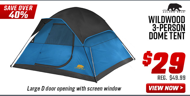 Golden Bear Wildwood 3-Person Dome Tent
