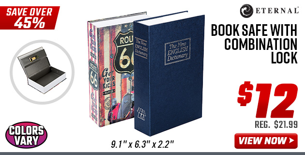 Eternal Book Safe with Combination Lock