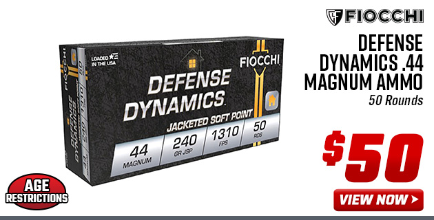 Fiocchi Defense Dynamics .44 Magnum Ammo
