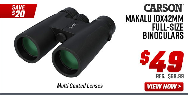 Carson Makalu 10x42mm Full-Size Binoculars