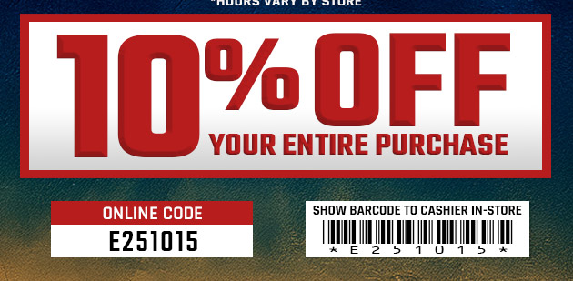 10% Off. CODE E251015