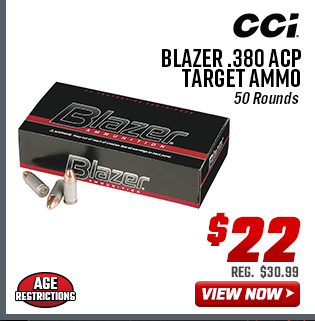 CCI Blazer .380 ACP Target Ammo