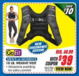 GoFit Weighted Vest - 10 lb.