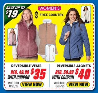 Free Country Women's Reversible Vest or Jacket