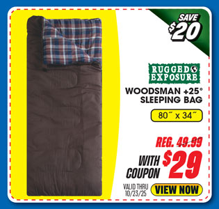 Rugged Exposure Woodsman +25° Sleeping Bag