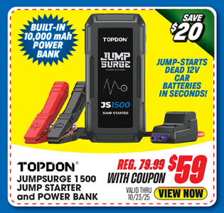 TOPDON USA JumpSurge 1500 Jump Starter and Power Bank
