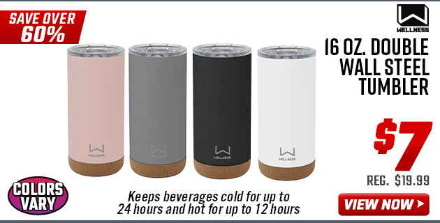 Wellness 16 oz. Double Wall Steel Tumbler