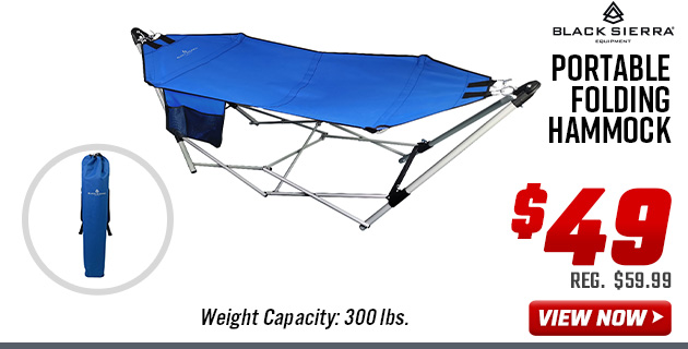 Black Sierra Portable Folding Hammock