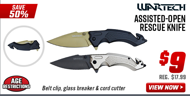Wartech Assisted-Open Rescue Knife