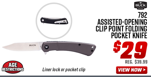 Buck Knives 792 Assisted-Opening Clip Point Folding Pocket Knife