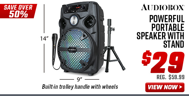 Audiobox Powerful Portable Speaker With Stand