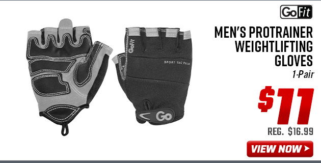 GoFit Men's ProTrainer Weightlifting Gloves 