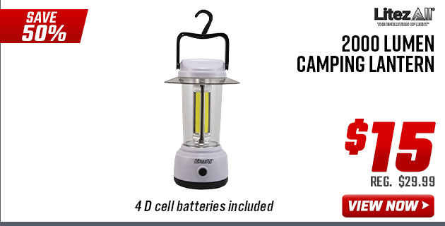 LitezAll 2000 Lumen Camping Lantern