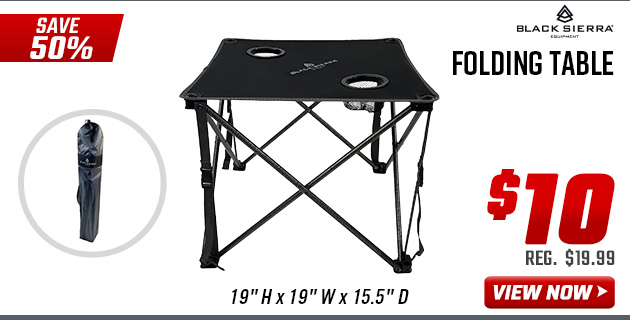 Black Sierra Folding Table