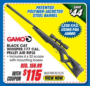 Gamo Black Cat Whisper .177 Cal. Air Rifle