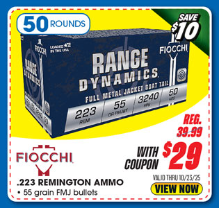 Fiocchi Shooting Dynamics .223 Remington Ammunition