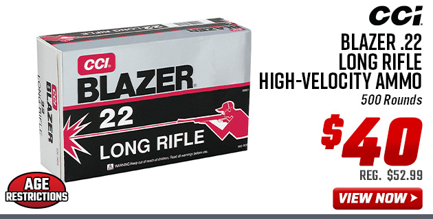 CCI Blazer .22 Long Rifle High-Velocity Ammo