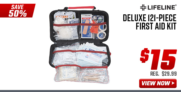 Lifeline Deluxe 121-Piece First Aid Kit