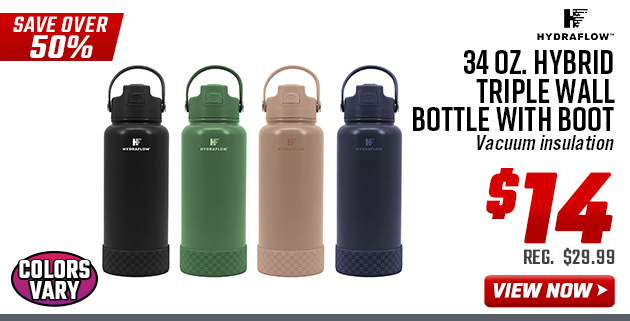 Hydraflow 34 oz. Hybrid Triple Wall Bottle With Boot