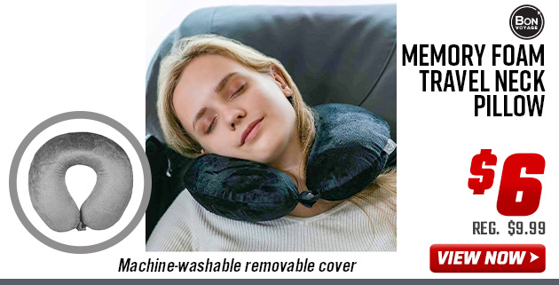 Bon Voyage Memory Foam Travel Neck Pillow