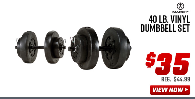 Marcy Club 40 lb. Vinyl Dumbbell Set  