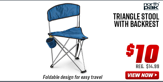 North Pak Triangle Stool with Backrest