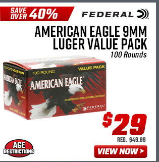 Federal American Eagle 9mm Luger Value Pack