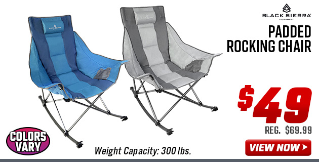 Black Sierra Padded Rocking Chair