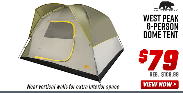 Golden Bear West Peak 6-Person Dome Tent