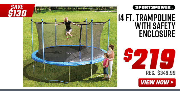 Sportspower 14 Ft. Trampoline with Safety Enclosure