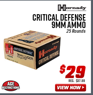Hornady Critical Defense 9mm Ammo