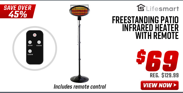 Lifesmart Freestanding Patio Infrared Heater with Remote