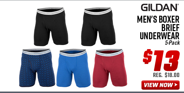 Gildan Men's Boxer Brief Underwear 
