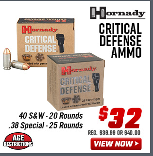 Hornady Critical Defense Ammo