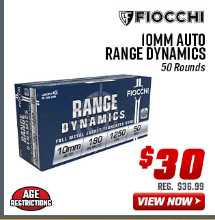 Fiocchi 10mm Auto Range Dynamics Ammo