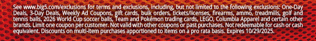 See www.big5.com/exclusions