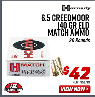 Hornady 6.5 Creedmoor 140 Gr ELD Match Ammo