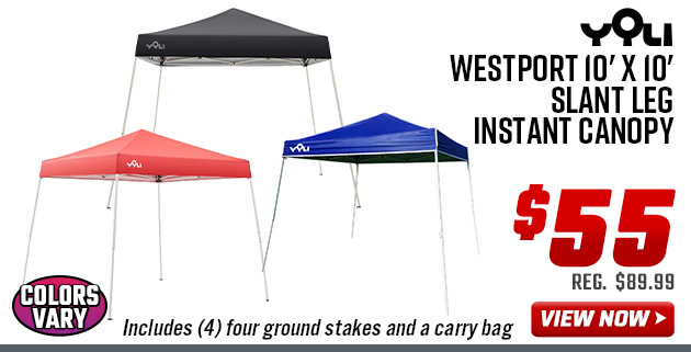 Yoli Westport 10' x 10' Slant Leg Instant Canopy
