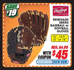 Rawlings Renegade Series Baseball or Softball Glove