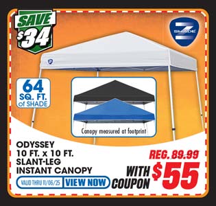 Z-Shade Odyssey 10' x 10' Slant Leg Instant Canopy