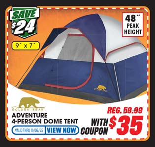 Golden Bear Adventure 4-Person Dome Tent