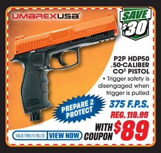 Umarex P2P HDP50 CO2 .50-Caliber Pistol