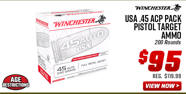 Winchester USA .45 ACP Pack Pistol Target Ammo