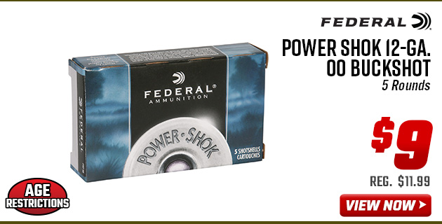 Federal Power Shok 12-GA. 00 Buckshot