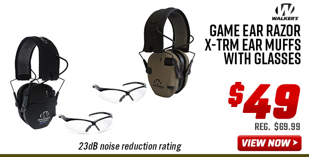Walkers Game Ear Razor X-TRM Ear Muffs with Glasses