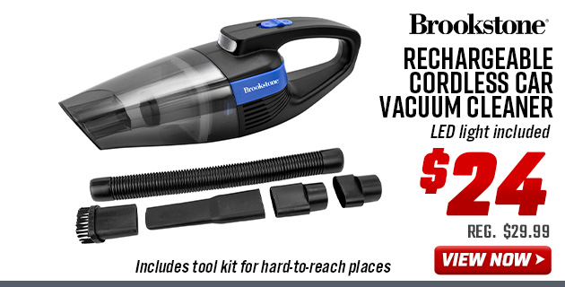 Brookstone Rechargeable Cordless Car Vacuum Cleaner