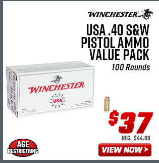 Winchester USA .40 S&W Pistol Ammo Value Pack