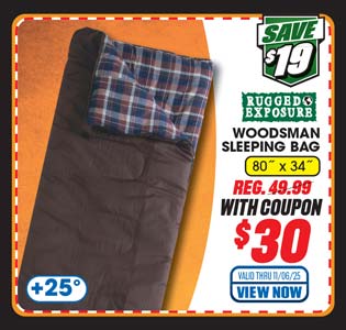 Rugged Exposure Woodsman +25° Sleeping Bag